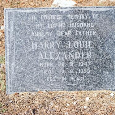 ALEXANDER Harry Louie 1947-1993