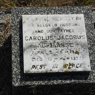 ADRIAANSE Carolus Jacobus 1932-1977