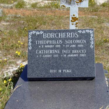 BORCHERDS Theophilus Solomon 1910-1996 &amp; Catherine BRUCE 1910-2003