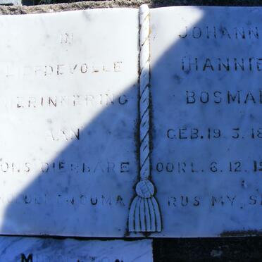 BOSMAN Johanna 1883-1973