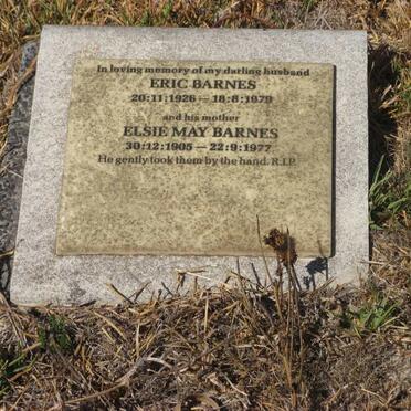 BARNES Elsie May 1905-1977 :: BARNES Eric 1926-1979