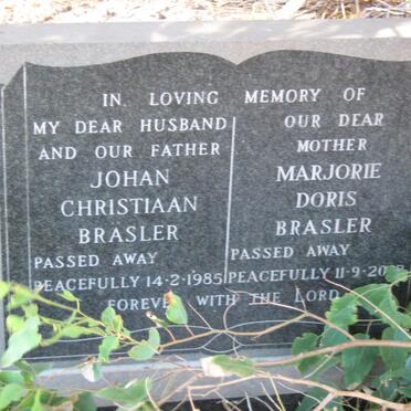 BRASLER Johan Christiaan -1985 &amp; Marjorie Doris -2002