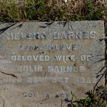 BARNES Helena nee KLEVE -1952