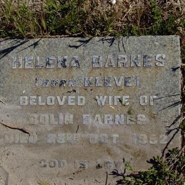 BARNES Helena nee KLEVE -1952