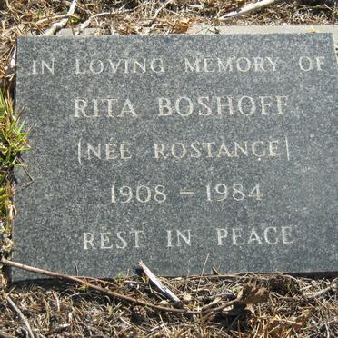 BOSHOFF Rita nee ROSTANCE 1908-1984
