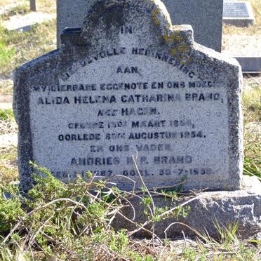 BRAND Andries N.P. 1887-195?8 &amp; Alida Helena Catharina HAGEM 1884-1954
