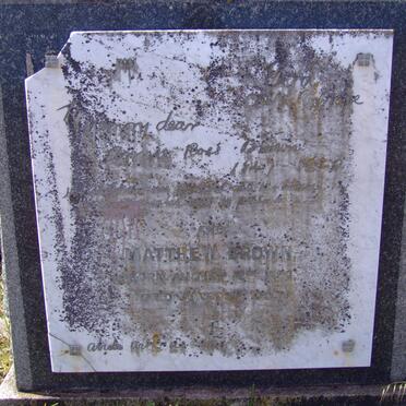 BROWN Matthew 1850-1930 &amp; Annie Ross 1847-192?
