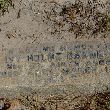 BARNETT Ivy, HOLME nee ST. AUBYN ANGOVE -1978