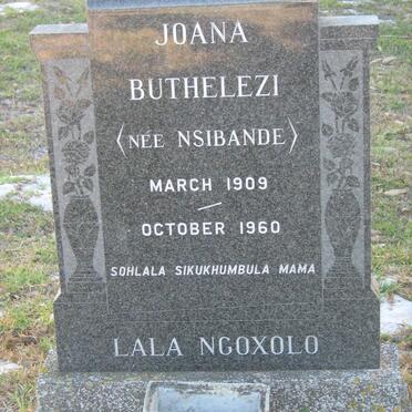BUTHELEZI Joana nee NSIBANDE 1909-1960