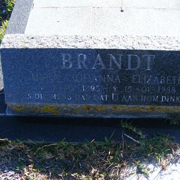 BRANDT Myra Johanna Elizabeth 1895-1988