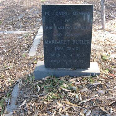 BUTLER Margaret nee CRAIG 1899-1985
