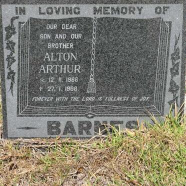 BARNES Alton Arthur 1966-1988