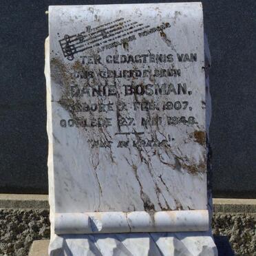 BOSMAN Danie 1907-1948