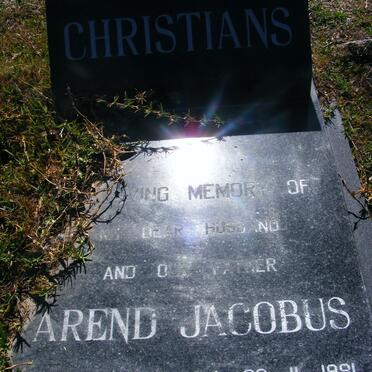 CHRISTIANS Arend Jacobus 1942-1991