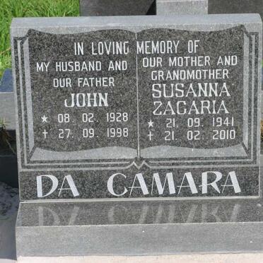 CAMARA John, da 1928-1998 &amp; Susanna Zacharia 1941-2010