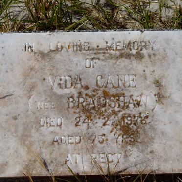 CANE Vida nee BRADSHAW -1976