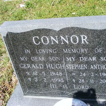 CONNOR Gerald Hugh 1948-1995 &amp; Stephen Anthony 1965-2003