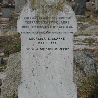 CLARKE Georgine E. 1908-1988 :: CLARKE Terrance Ralph 1950-1950