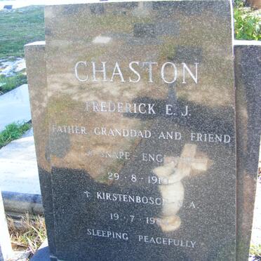 CHASTON Frederick E.J. 1910-1984