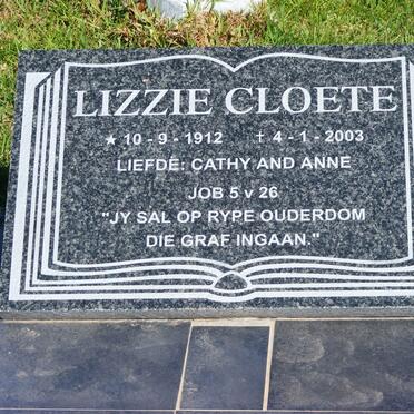 CLOETE Lizzie 1912-2003