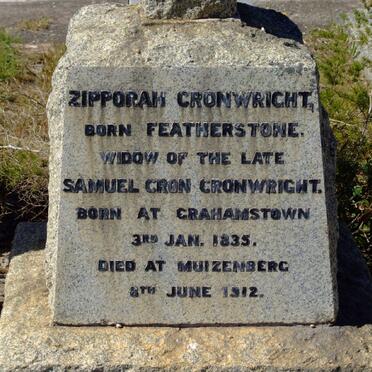 CRONWRIGHT Zipporah nee FEATHERSTONE 1835-1912