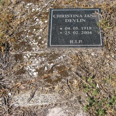 DEVLIN Christina Jane 1918-2004