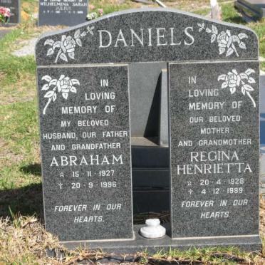 DANIELS Abraham 1927-1996 &amp; Regina Henrietta 1928-1999
