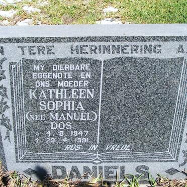 DANIELS Kathleen Sophia nee MANUEL 1947-1991