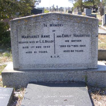 HOUGHTON Emily -1944 :: DILLEY L.E. -1965 &amp; Margaret Anne -1943 :: DILLEY Leo Archibald 1910-1983