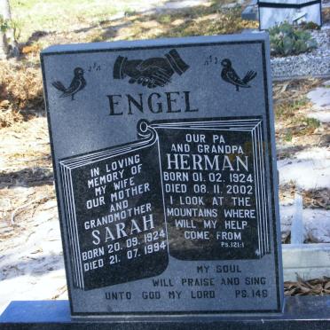 ENGEL Herman 1924-2002 &amp; Sarah 1924-1994