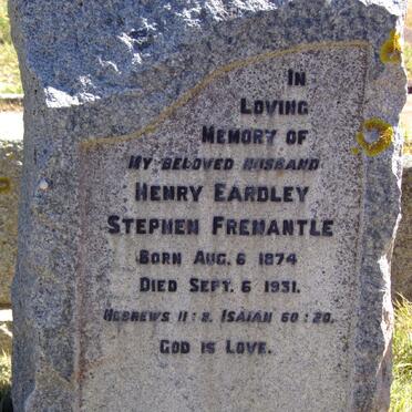 FREMANTLE Henry Eardley Stephen 1874-1931