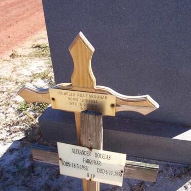 FARQUHAR Alexander Douglas 1936-1995 &amp; Isobelle Ada 1934-2009