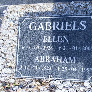 GABRIELS Abraham 1923-1997 &amp; Ellen 1928-2005
