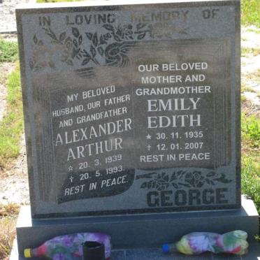 GEORGE Alexander Arthur 1939-1993 &amp; Emily Edith 1935-2007