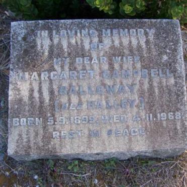 GALLOWAY Margaret Campbell nee HALLEY 1899-1968