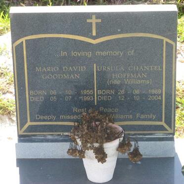 GOODMAN Mario David 1955-1993 :: HOFFMAN Ursula Chantel nee WILLIAMS 1969-2004
