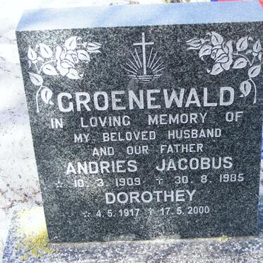 GROENEWALD Andries Jacobus 1909-1985 &amp; Dorothey 1917-2000