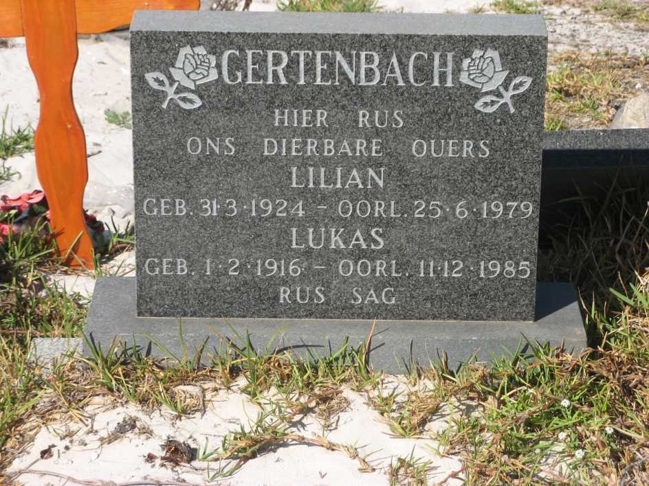 GERTENBACH Lukas 1916-1985 &amp; Lilian 1924-1979