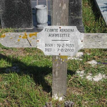 HOFMEESTER Francis Hendrina 1933-2000