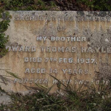 HAYLETT Edward Thomas -1937