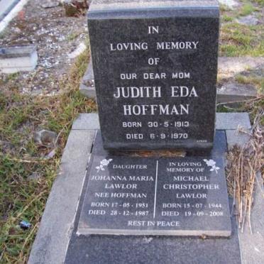 HOFFMAN Judith Eda 1913-1970 :: LAWLOR  Johanna Maria nee HOFFMAN 1951-1987