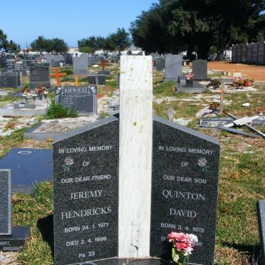 HENDRICKS Jeremy 1971-1996 :: ? Quinton David 1975-1996
