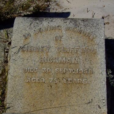 HICKMAN Sidney Clifford -1958