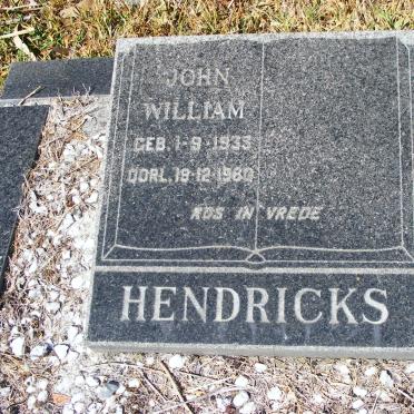 HENDRICKS John William 1933-1980
