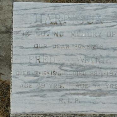 HARRISON Fred -1954 &amp; Marie -1978