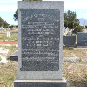 HENDRIKSZ Stephanus Johannes Jacs. 1852-1937 &amp; Anna Susannah Marthina 1859-1937