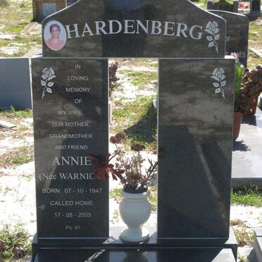 HARDENBERG Annie nee WARNICK 1947-2005
