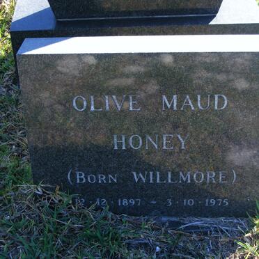 HONEY Olive Maud nee WILLMORE 1897-1975