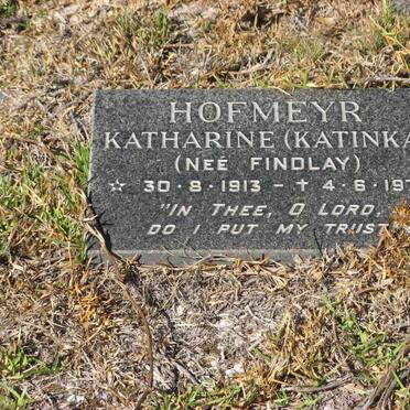 HOFMEYR Katharine nee FINDLAY 1913-1979