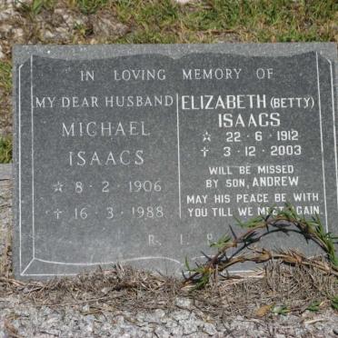 ISAACS Michael 1906-1988 &amp; Elizabeth 1912-2003
